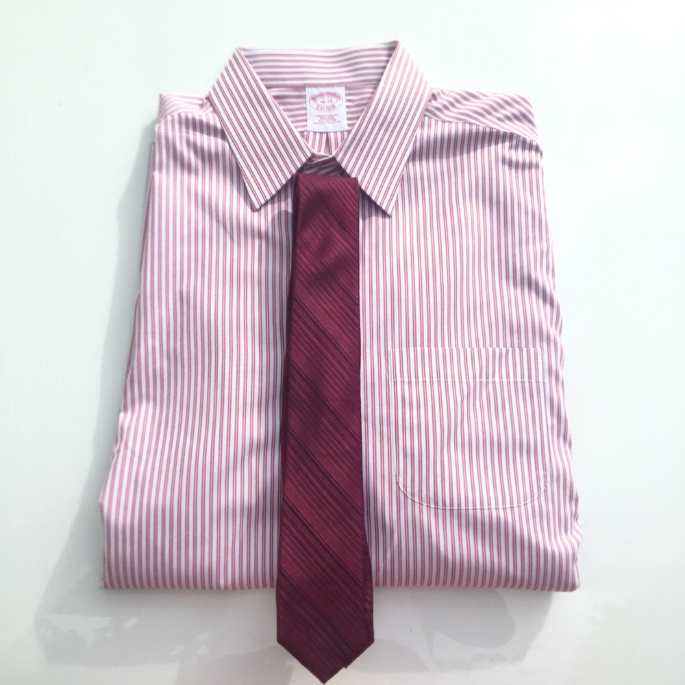 Brooks Brothers Non-Iron Soft Red Striped Shirt